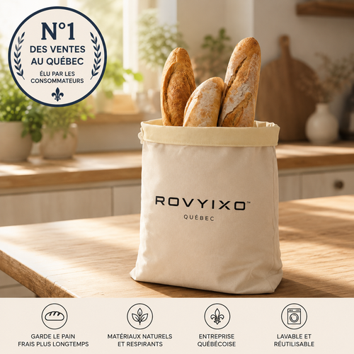 Sac à pain ROVYIXO™ — Garde votre pain frais jusqu’à 7 jours