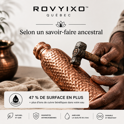 Gourde en Cuivre Rovyixo™ | L’eau naturellement purifiée, sans plastique