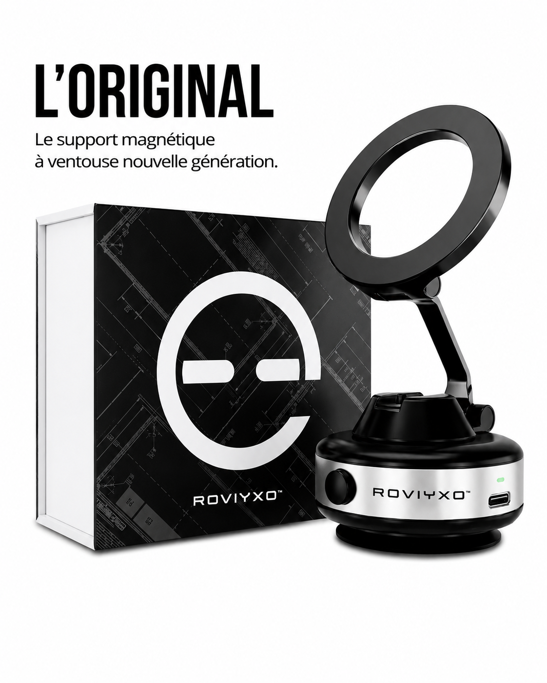 ROVIYXO™ SnapMount — Support Magnétique PressureLock™