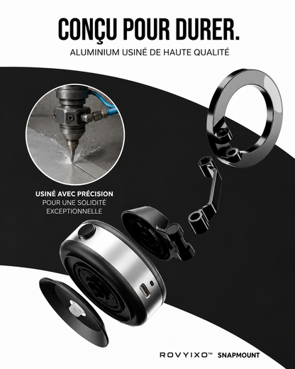 ROVIYXO™ SnapMount — Support Magnétique PressureLock™