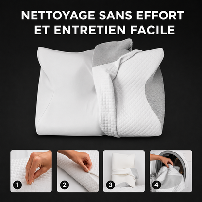 Oreiller Cervical ROVYIXO™ | Alignement, confort & soutien toute la nuit