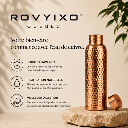 Gourde en Cuivre Rovyixo™ | L’eau naturellement purifiée, sans plastique